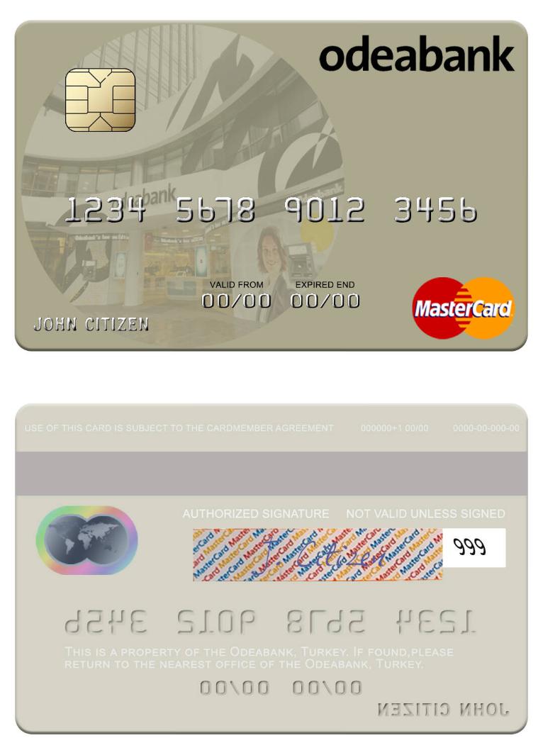 Turkey Odeabank maastercard